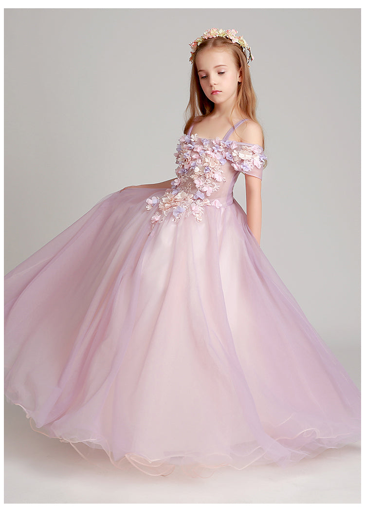 Hfg021 Children Wedding Dress Girls Lace Flowergirl Dress - China Dress and  Girl Dress price | Made-in-China.com