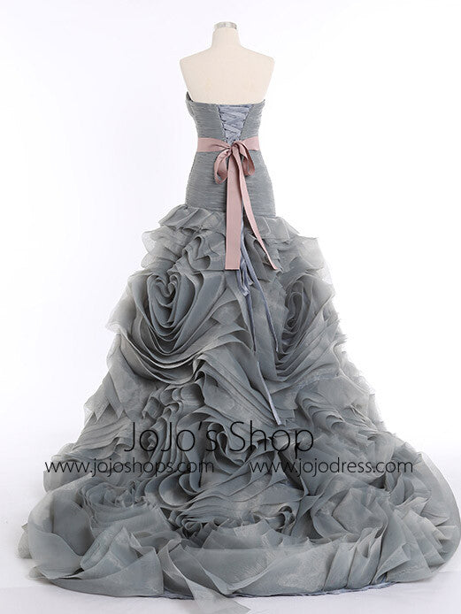 Pink Strapless Fit and Flare Prom Formal Dress with Ruffle Skirt | RS3010