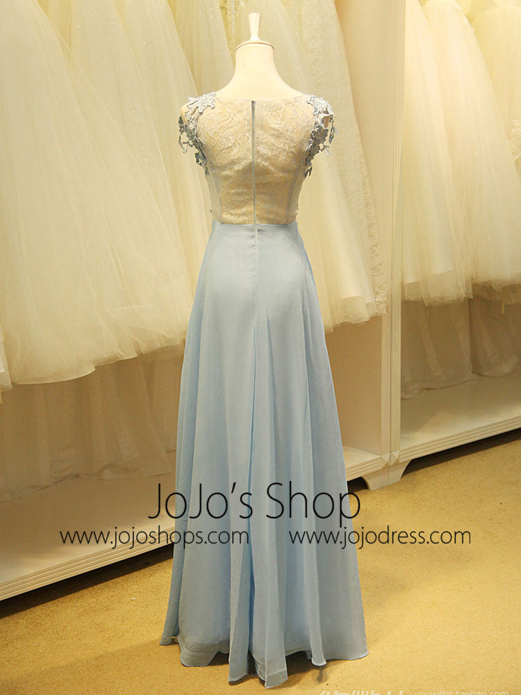 Modest Daisy Floral Lace Formal Evening Prom Dress