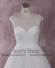 Princess A-line Tulle Dress with Illusion Neckline | QT85276