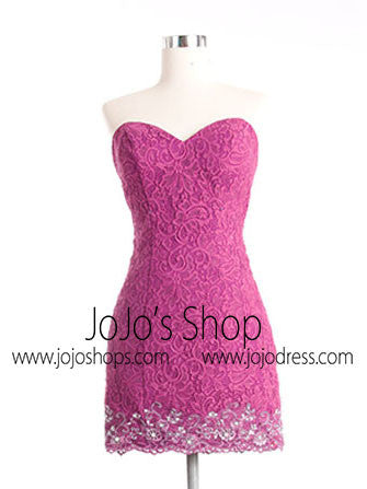 2 Pieces High Low Lace Formal Prom Evening Dress