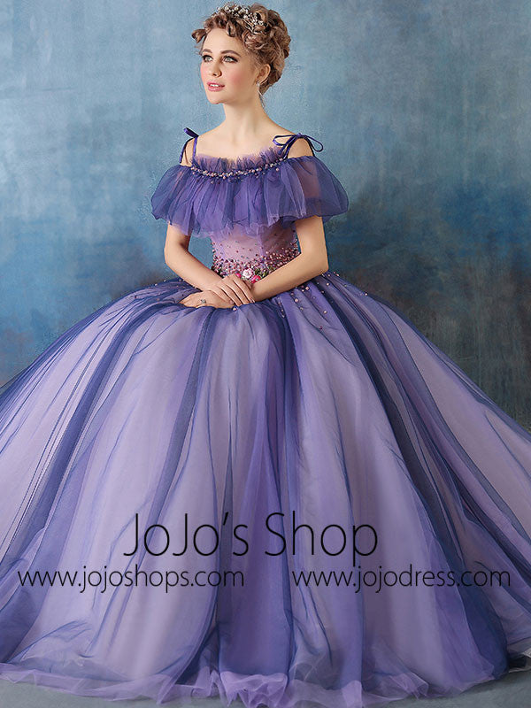 Purple Princess Ball Gown Quinceanera Formal Evening Dress | X1602