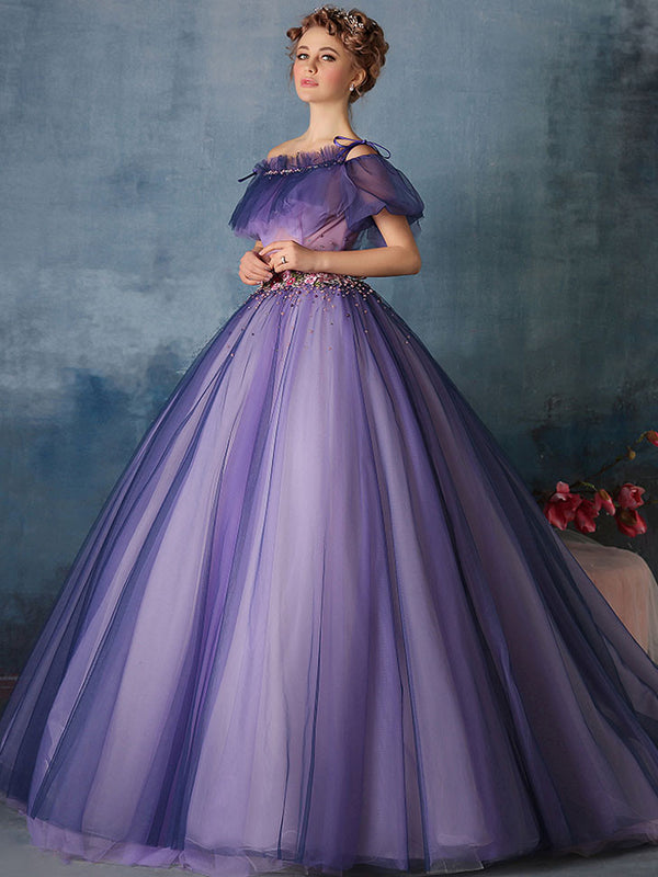 Purple Princess Ball Gown Quinceanera Formal Evening Dress | X1602