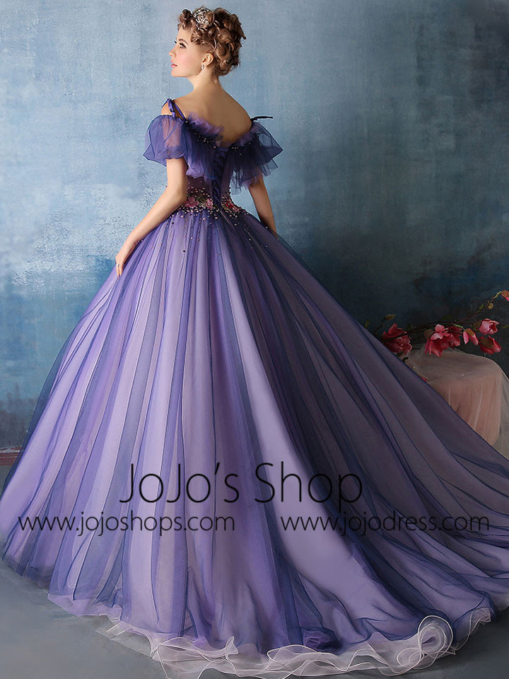 Purple Princess Ball Gown Quinceanera Formal Evening Dress | X1602