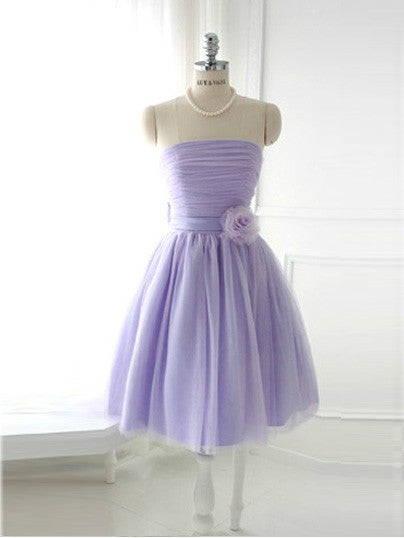 Purple Vintage Short Prom Formal Dress Bridesmaid Dress BM103