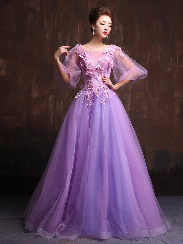 Victorian Style Purple Modest Quinceanera Ball Gown Prom Dress Home Coming Dress Sweet Sixteen Dress X020