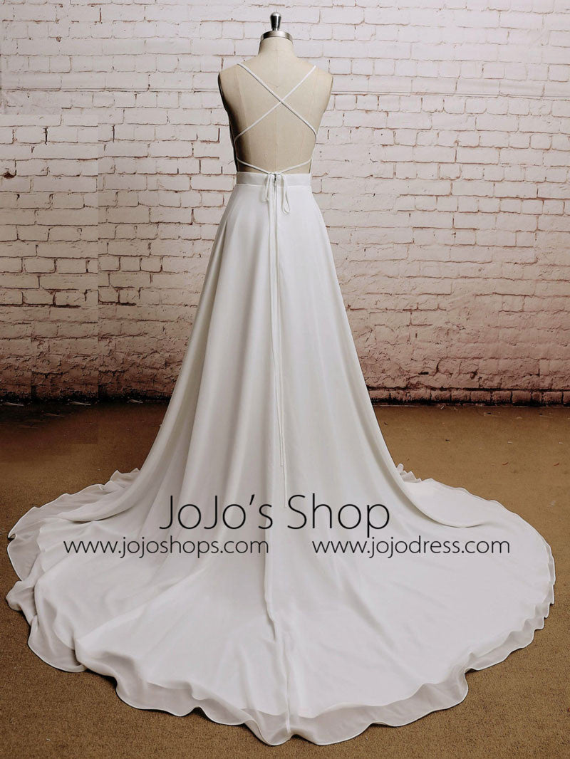 Boho Chiffon Dress with Plunging Neckline | EE3010