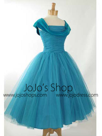 50s style prom dress Vintage Retro 50s Tea Length Prom Formal Dress