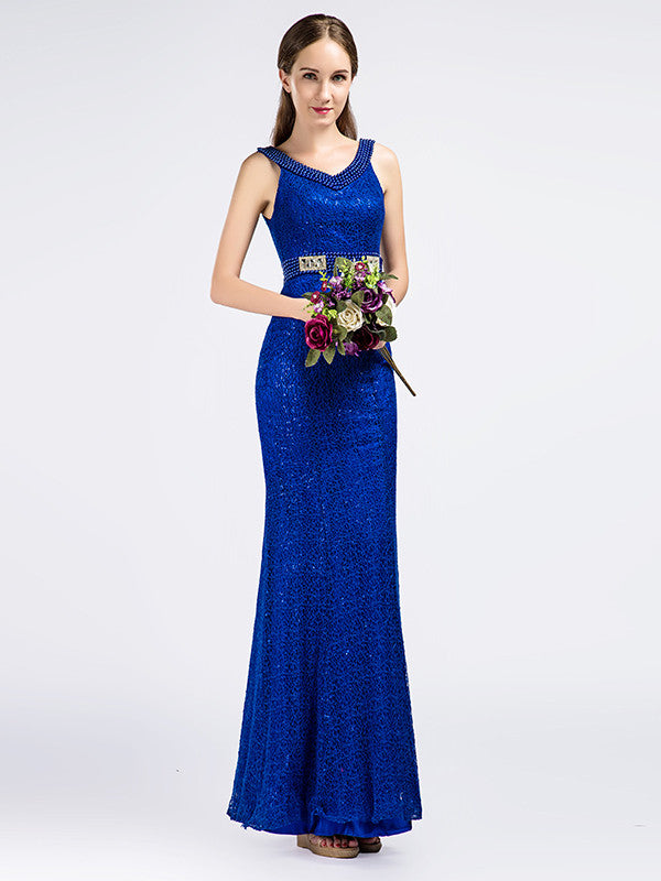 Sparkly Royal Blue Formal Prom Evening Dress