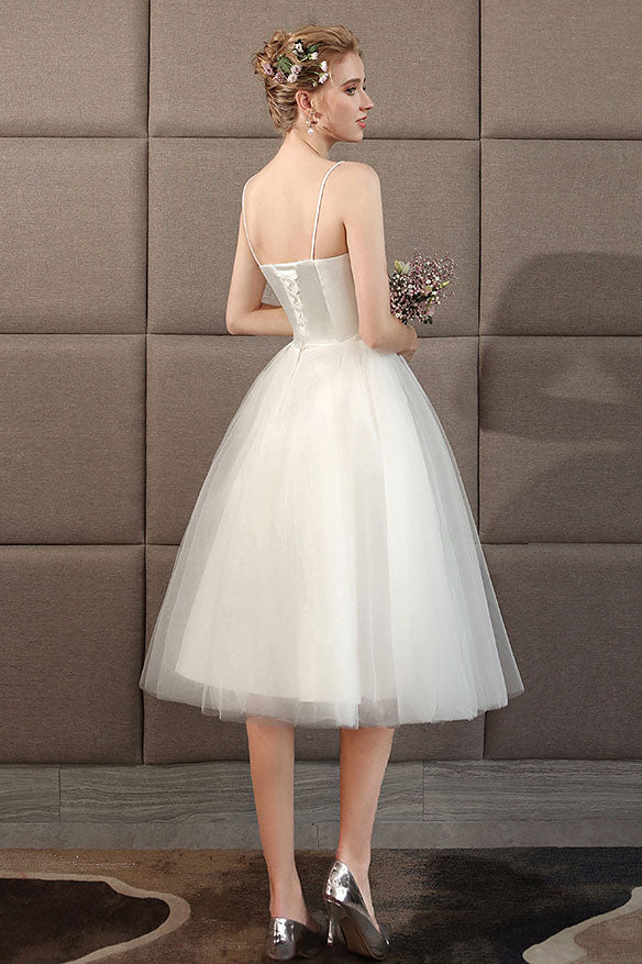 Ballerina Style Short Tulle Wedding Dress