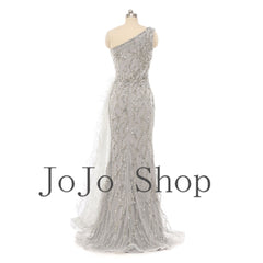 Sparkly Silver Maxi Gala Formal Evening Dress EN5502