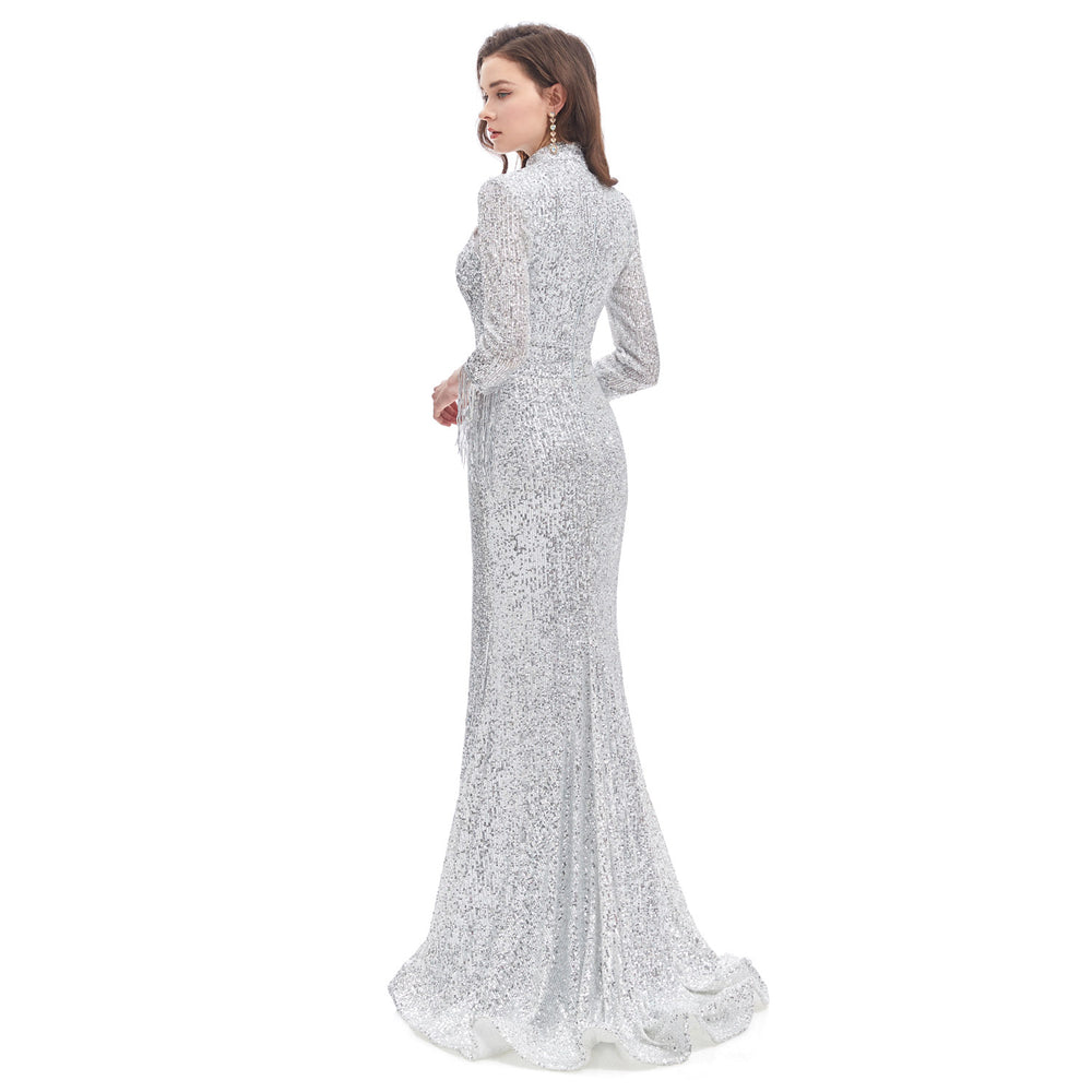 White Maxi Fitted Formal Prom Dress EN4616