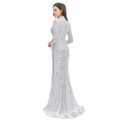 White Maxi Fitted Formal Prom Dress EN4616