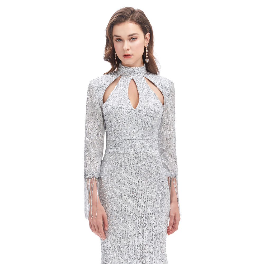 White Maxi Fitted Formal Prom Dress EN4616