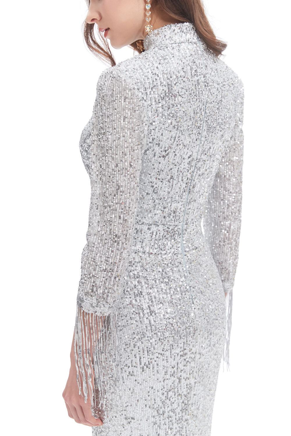 White Maxi Fitted Formal Prom Dress EN4616