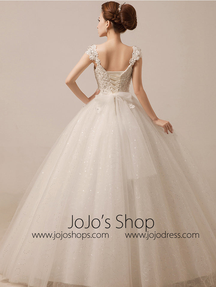 Sparkly Debutante Ball Dress with Straps