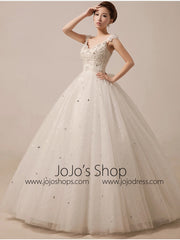 Sparkly Debutante Ball Dress with Straps