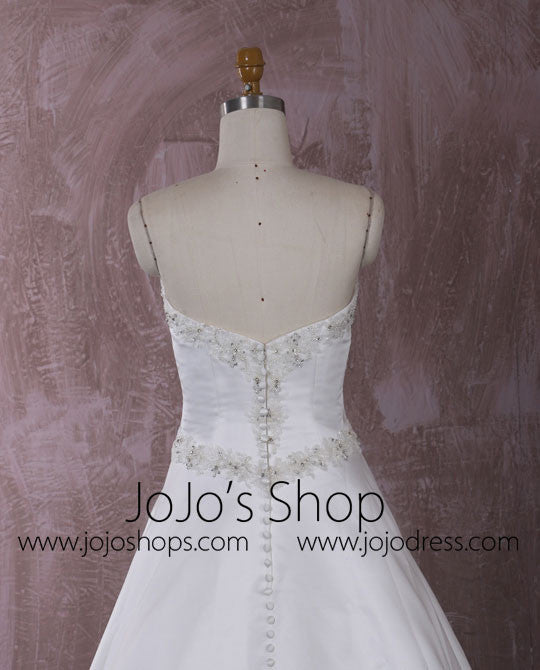 Strapless Satin A-line Dress with Lace | QT815001