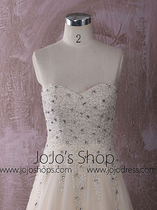 Strapless Slim A-line Champagne Dress Reception Dress | QT815009