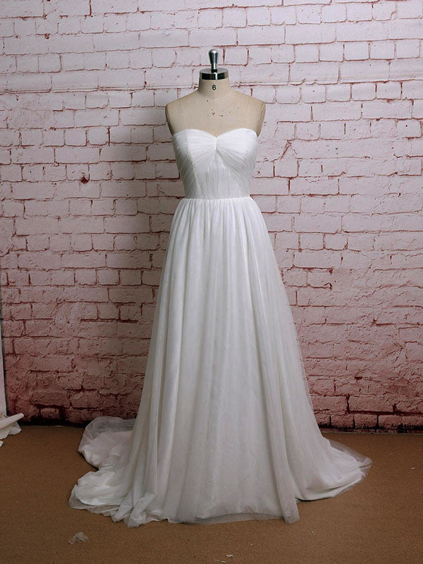 Strapless Chiffon A-line Dress with Sweetheart Neckline | EE3001