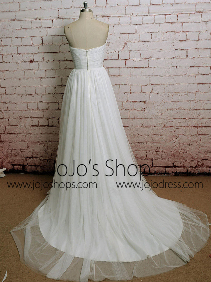 Strapless Chiffon A-line Dress with Sweetheart Neckline | EE3001