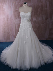 Strapless Fit and Flare Lace Dress with Asymmetric Skirt | QT85205