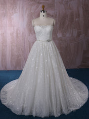 Classic French Alencon Lace Ball Gown Dress | QT85205
