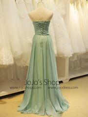 Strapless Long Chiffon Formal Evening Dress