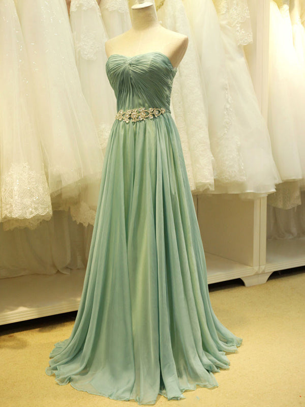 Strapless Long Chiffon Formal Evening Dress