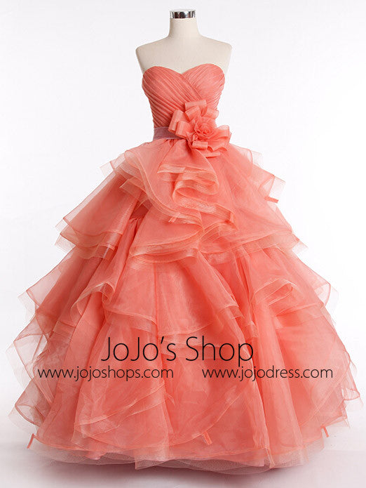 Strapless Ice Blue Ball Gown Prom Formal Dress | RS3015