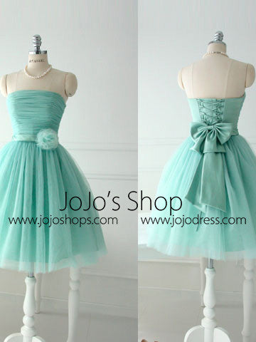 Green Vintage Short Prom Formal Dress Bridesmaid Dress BM102