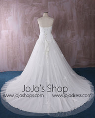 Strapless Lace Dress with Sweetheart Neckline and Empire Waist | QT85285