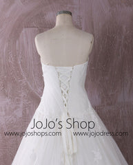 Strapless Lace Dress with Sweetheart Neckline and Empire Waist | QT85285