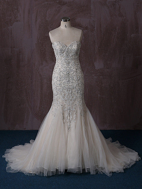 Strapless Mermaid Dress with Beaded Embroideries | QT815004