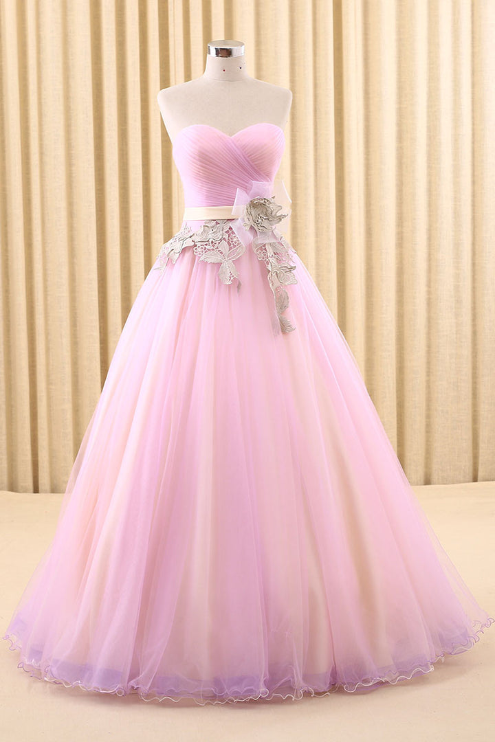 Strapless Pink Home Coming Ball Gown Dress | RS6802