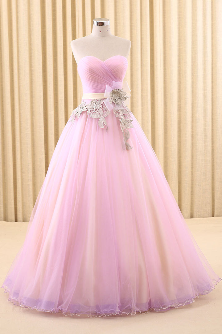 Strapless Pink Home Coming Ball Gown Dress | RS6802