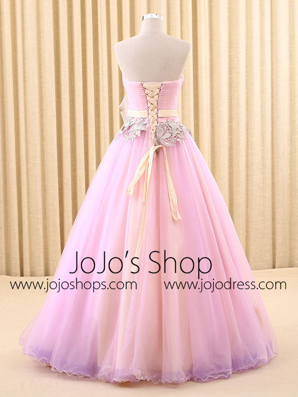 Strapless Pink Home Coming Ball Gown Dress | RS6802