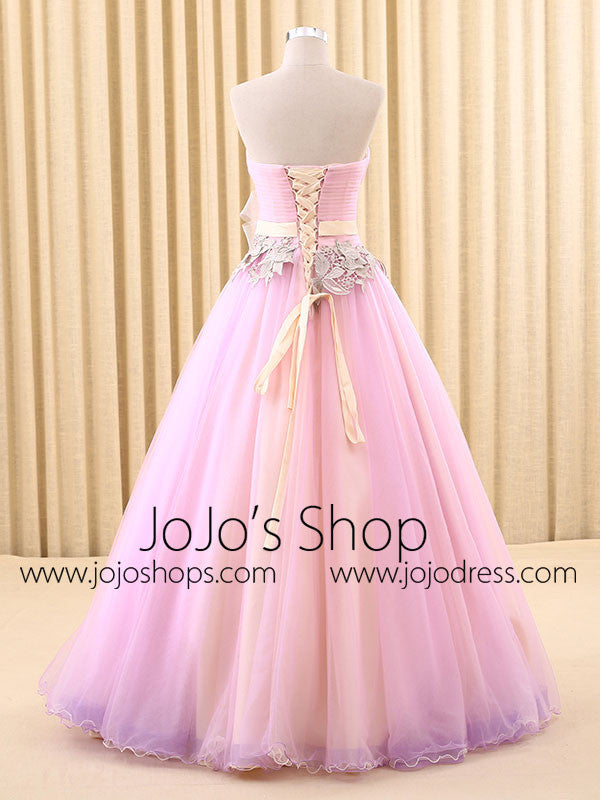 Strapless Pink Home Coming Ball Gown Dress | RS6802
