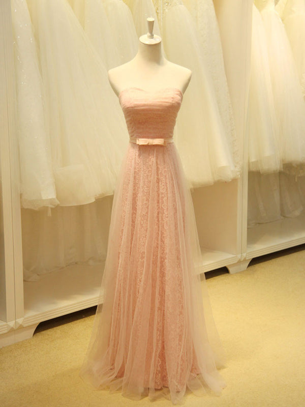 Strapless Blush Pink Fairy Tale Bridesmaid Dress