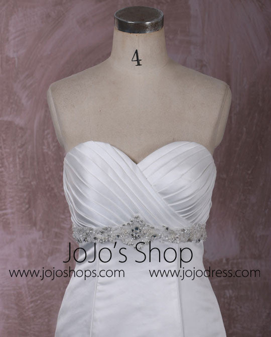 Strapless Satin Mermaid Dress with Tiered Ruffle Skirt | QT815003