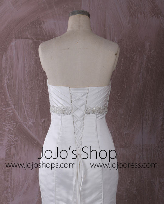 Strapless Satin Mermaid Dress with Tiered Ruffle Skirt | QT815003