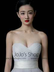 Strapless Tulle A-line Dress with Sweetheart Neckline | RS3003