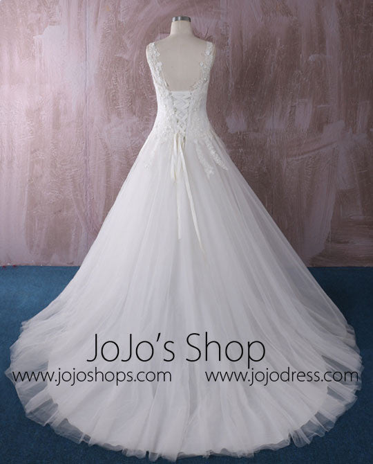 Sweetheart Lace Ball Gown Dress with Lace Straps | QT85251