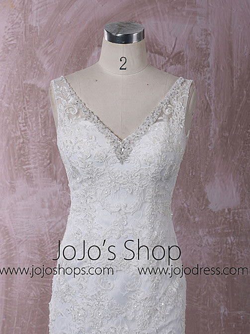 Lace Fit and Flare Dress with V Neck | QT815016