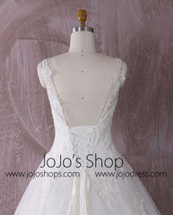 Princess Lace A-line Dress with V Neck | QT85199