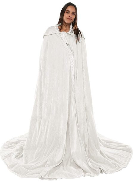 Ivory Medieval Velvet Cloak Cape CP1001