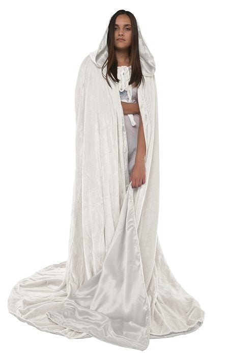 Ivory Medieval Velvet Cloak Cape CP1001