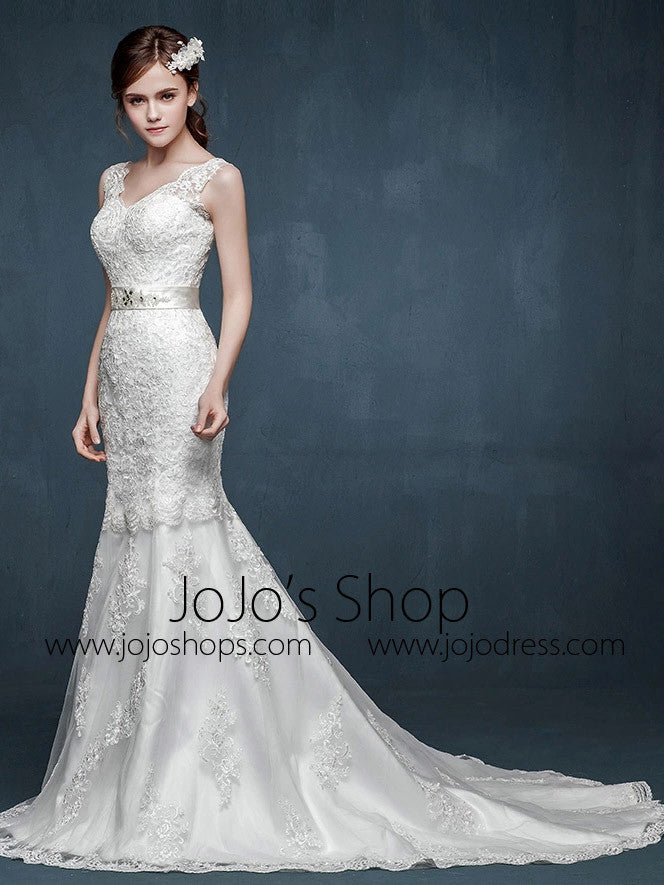 Vintage Inspired Mermaid Lace Dress 