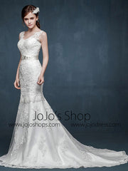 Vintage Inspired Mermaid Lace Dress 