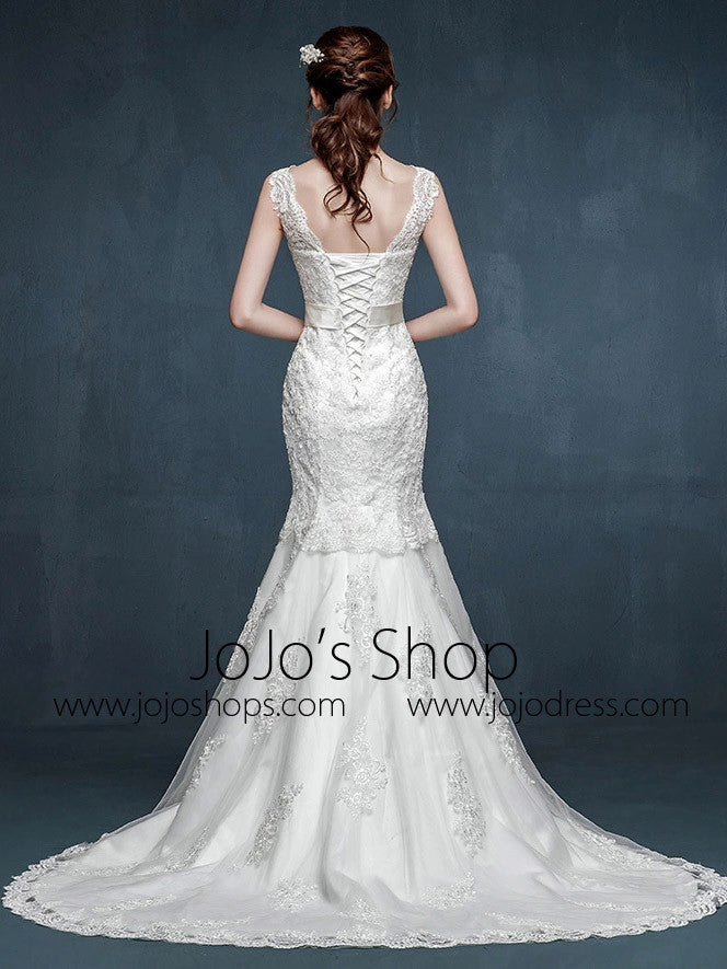 Vintage Inspired Mermaid Lace Dress 